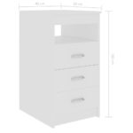 Armoire à tiroirs Blanc 40x50x76 cm Bois d'ingénierie – Image 4