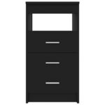 Armoire à tiroirs Noir 40x50x76 cm Bois d'ingénierie – Image 2