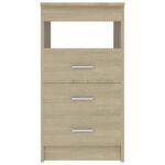Armoire à tiroirs Chêne sonoma 40x50x76 cm Bois d'ingénierie – Image 2