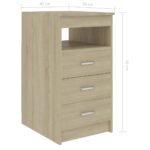 Armoire à tiroirs Chêne sonoma 40x50x76 cm Bois d'ingénierie – Image 4