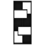 Bibliothèque Noir 67x24x161 cm Bois d'ingénierie – Image 5