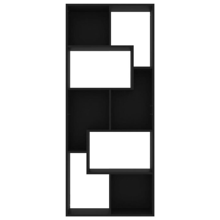 Bibliothèque Noir 67x24x161 cm Bois d'ingénierie – Image 5