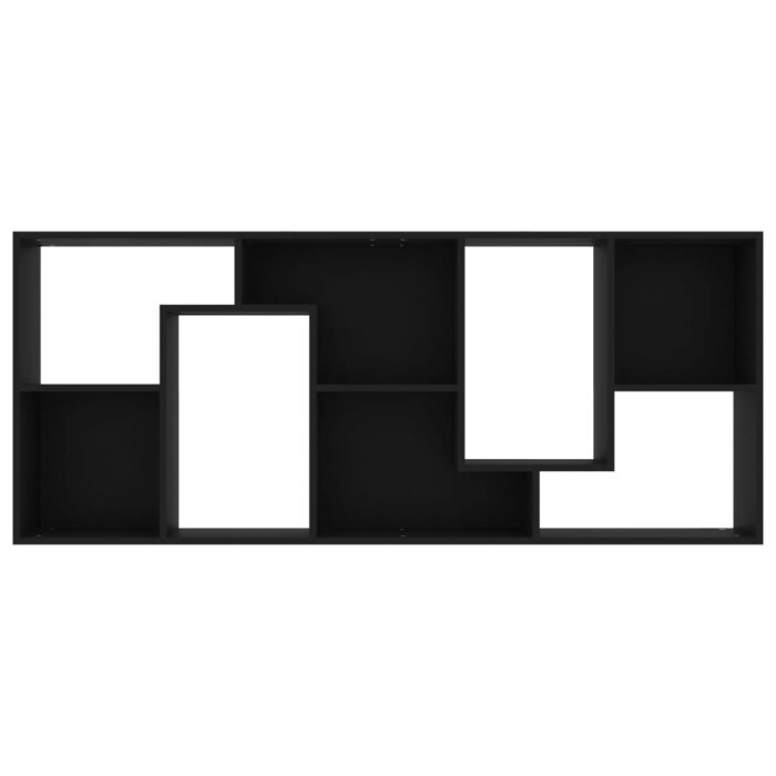 Bibliothèque Noir 67x24x161 cm Bois d'ingénierie – Image 6