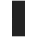 Bibliothèque Noir 67x24x161 cm Bois d'ingénierie – Image 8