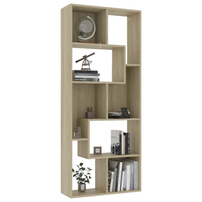 Bibliothèque Chêne sonoma 67x24x161 cm Bois d'ingénierie – Image 2