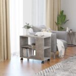 Table d'appoint Gris béton 70x35x55 cm Bois d'ingénierie