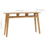 Table console 120x35x75 cm Bois de teck massif – Image 5