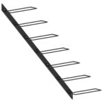 Casier à bouteilles mural pour 7 bouteilles Noir Métal – Image 2