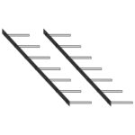 Casiers à bouteilles muraux pour 14 bouteilles 2 pcs Noir Métal