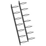 Casiers à bouteilles muraux pour 14 bouteilles 2 pcs Noir Métal – Image 3