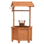 Jardinière à puits à souhait de jardin 40x40x84cm Bois de sapin – Image 2
