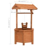 Jardinière à puits à souhait de jardin 40x40x84cm Bois de sapin – Image 5
