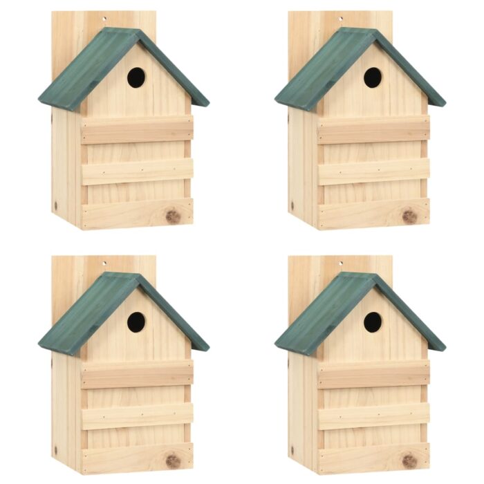 Nichoirs 4 pcs 23x19x33 cm Bois de sapin – Image 1