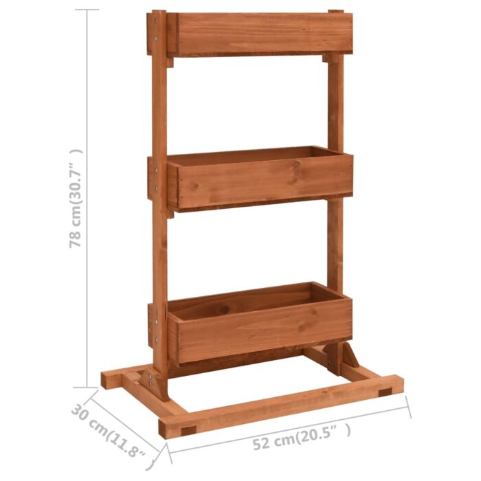 Jardinière 52x30x78 cm Bois de sapin – Image 4