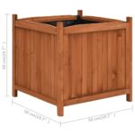Jardinières surélevées 2 pcs 50x50x50 cm Bois de sapin – Image 4