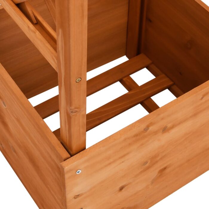 Jardinière à treillis avec arche 49x39x130 cm Bois de sapin – Image 3