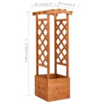 Jardinière à treillis avec arche 49x39x130 cm Bois de sapin – Image 4