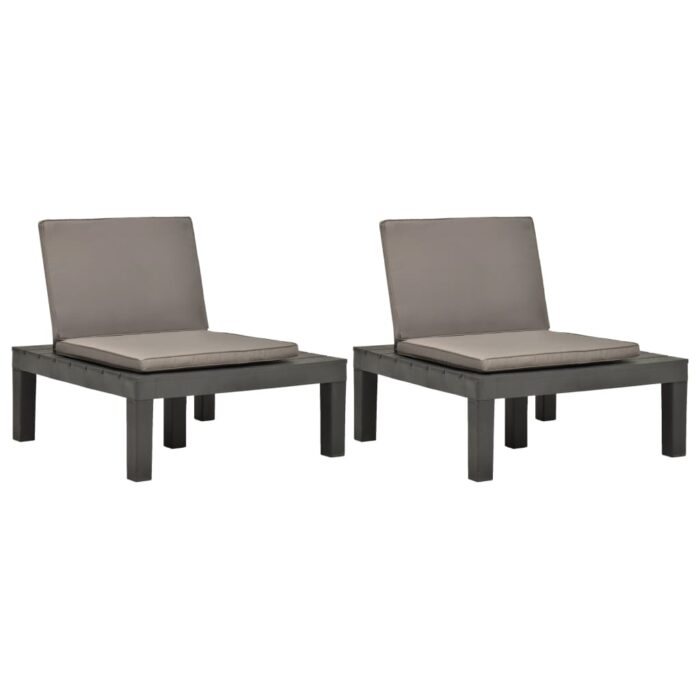 VXL8719883980072_a_en_hd_1.jpg Chaises de salon de jardin et coussins 2pc Plastique Anthracite – Image 1