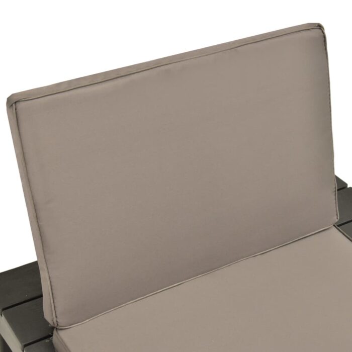 Chaises de salon de jardin et coussins 2pc Plastique Anthracite – Image 5