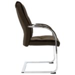 Chaise de bureau cantilever Marron Tissu – Image 2