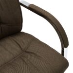 Chaise de bureau cantilever Marron Tissu – Image 4