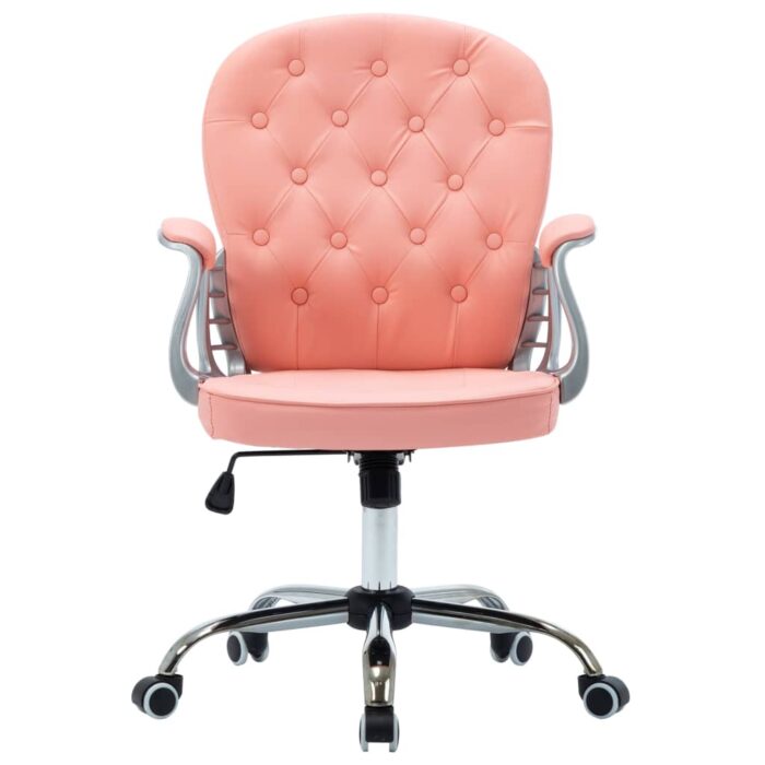 Chaise de bureau pivotante Rose Similicuir – Image 2