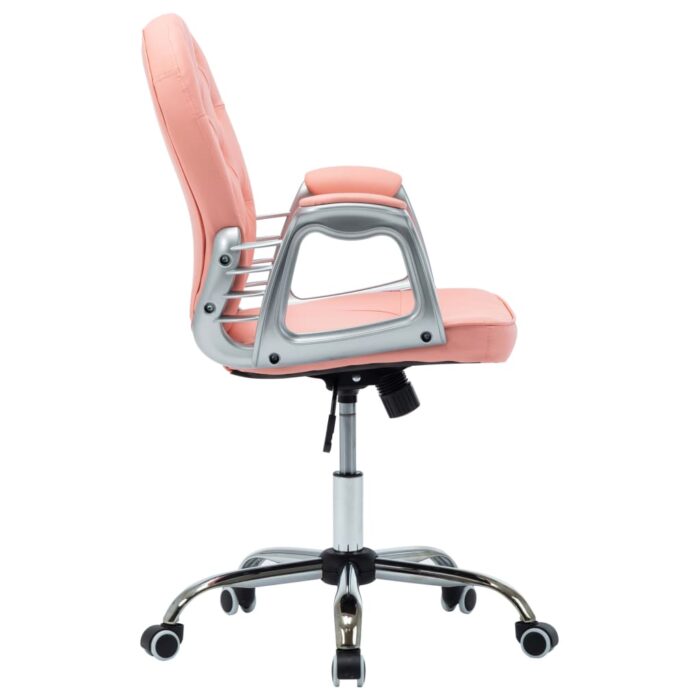 Chaise de bureau pivotante Rose Similicuir – Image 3