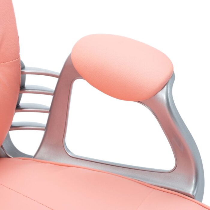 Chaise de bureau pivotante Rose Similicuir – Image 7