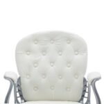 Chaise de bureau pivotante Blanc Similicuir – Image 6