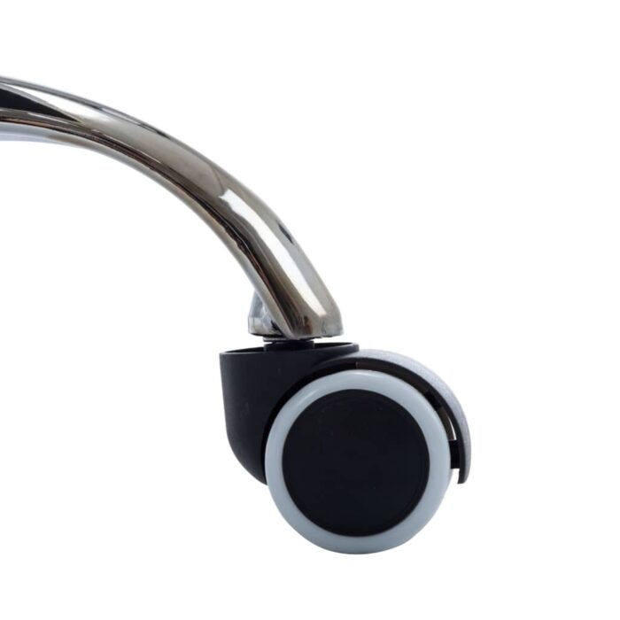 Chaise de bureau pivotante Blanc Similicuir – Image 8