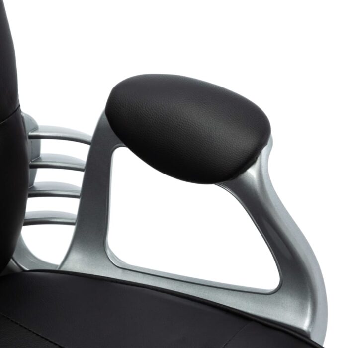 Chaise de bureau pivotante Noir Similicuir – Image 7