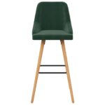 Tabourets de bar lot de 2 vert foncé velours – Image 3