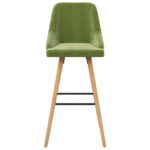 Tabourets de bar lot de 2 vert clair velours – Image 3