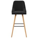 Tabourets de bar lot de 2 noir velours – Image 3
