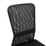 Chaise de bureau Noir 44x52x100 cm Tissu en maille – Image 4
