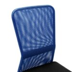 Chaise de bureau Noir et bleu 44x52x100 cm Tissu en maille – Image 4