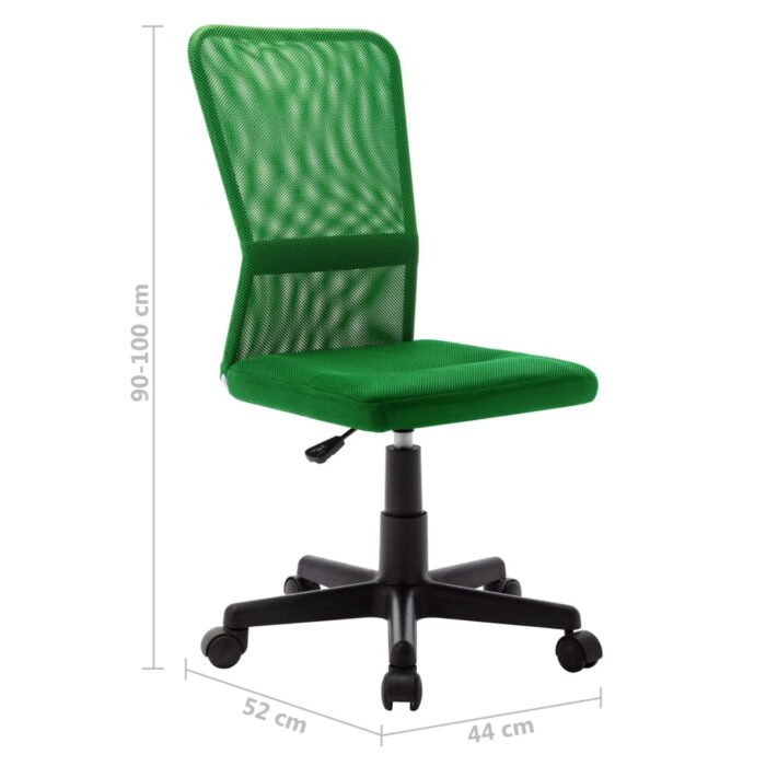 Chaise de bureau Vert 44x52x100 cm Tissu en maille – Image 7