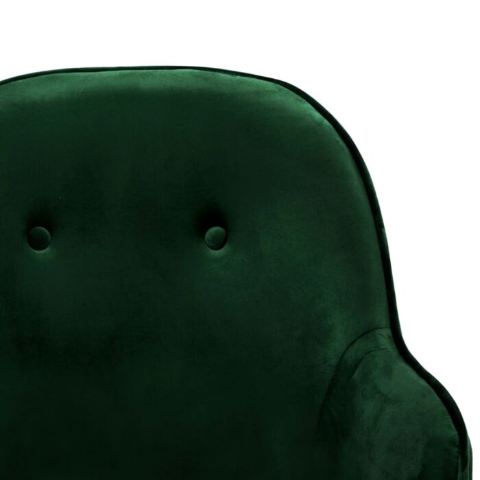 Chaise à bascule Vert foncé Velours – Image 5