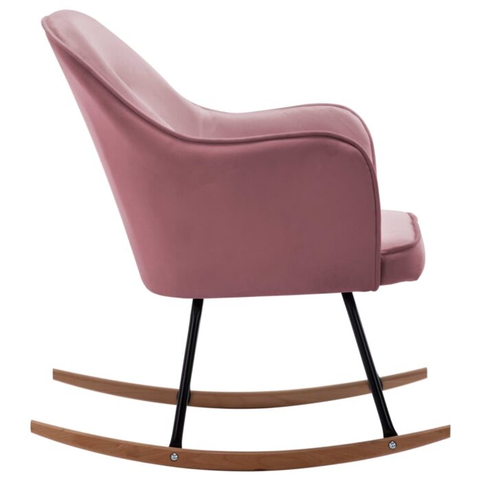Chaise à bascule Rose Velours – Image 3