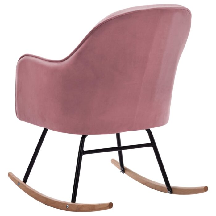 Chaise à bascule Rose Velours – Image 4