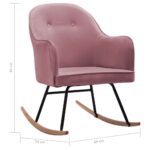 Chaise à bascule Rose Velours – Image 6