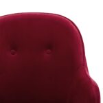 Chaise à bascule Rouge bordeaux Velours – Image 6