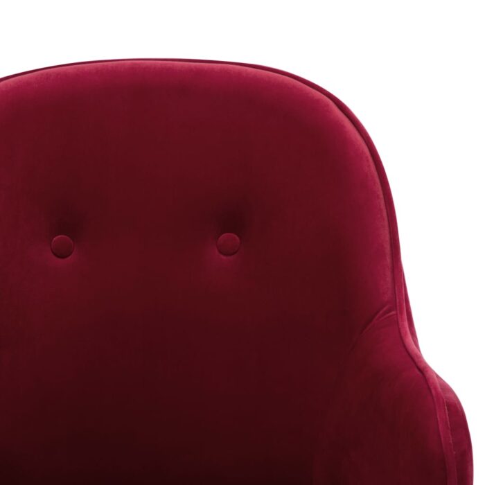 Chaise à bascule Rouge bordeaux Velours – Image 6