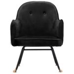 Chaise à bascule Noir Velours – Image 2