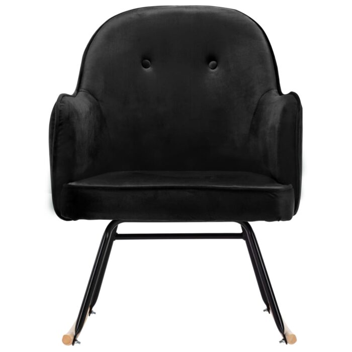 Chaise à bascule Noir Velours – Image 2