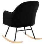 Chaise à bascule Noir Velours – Image 3