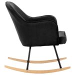 Chaise à bascule Noir Velours – Image 4