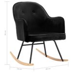 Chaise à bascule Noir Velours – Image 6
