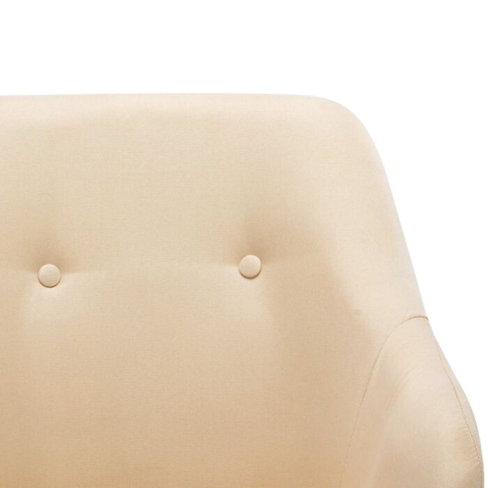 Chaise à bascule Crème Tissu – Image 6