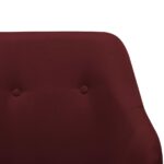 Chaise à bascule Rouge bordeaux Tissu – Image 5